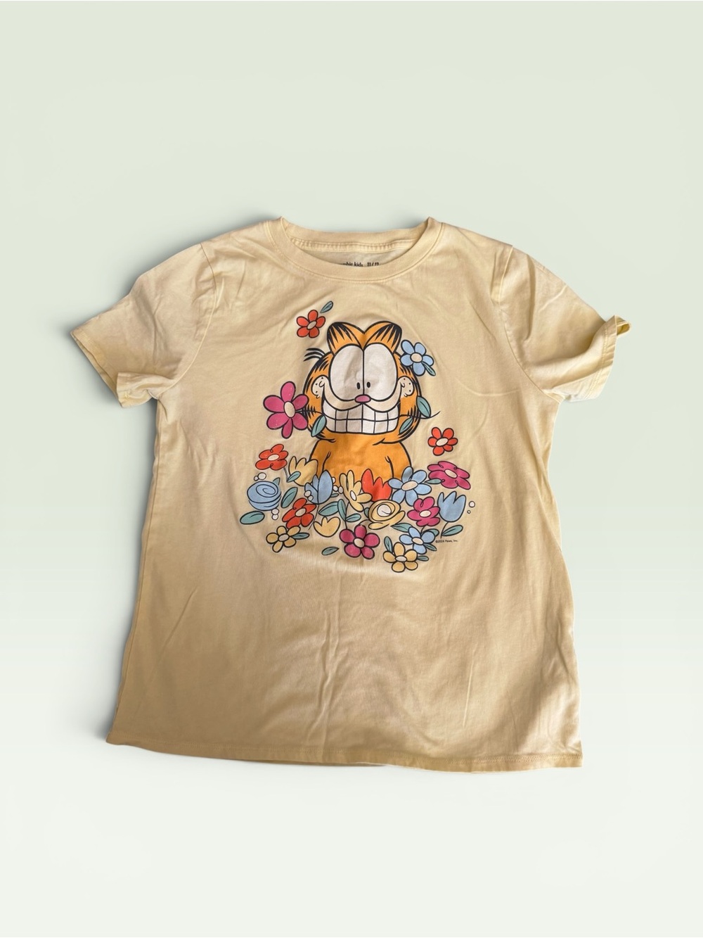 Abercrombie Kids Garfield Floral Graphic Tee - Yellow